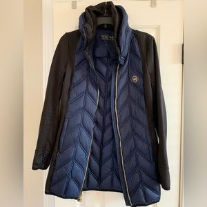 Michael Kors Quilted Jacket, Navy & Black, S